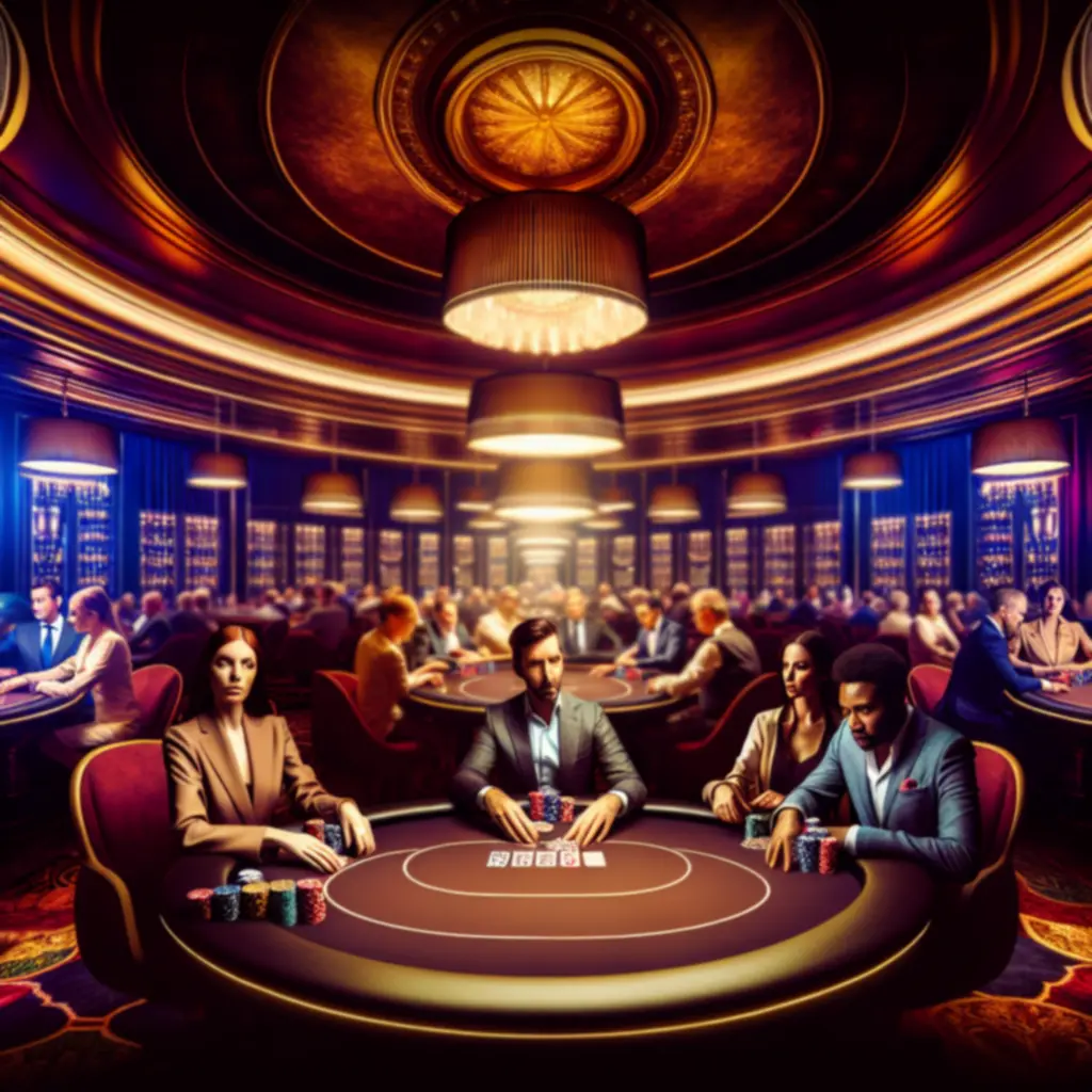 Stół pokerowy w eleganckiej sali Grand Win Resort