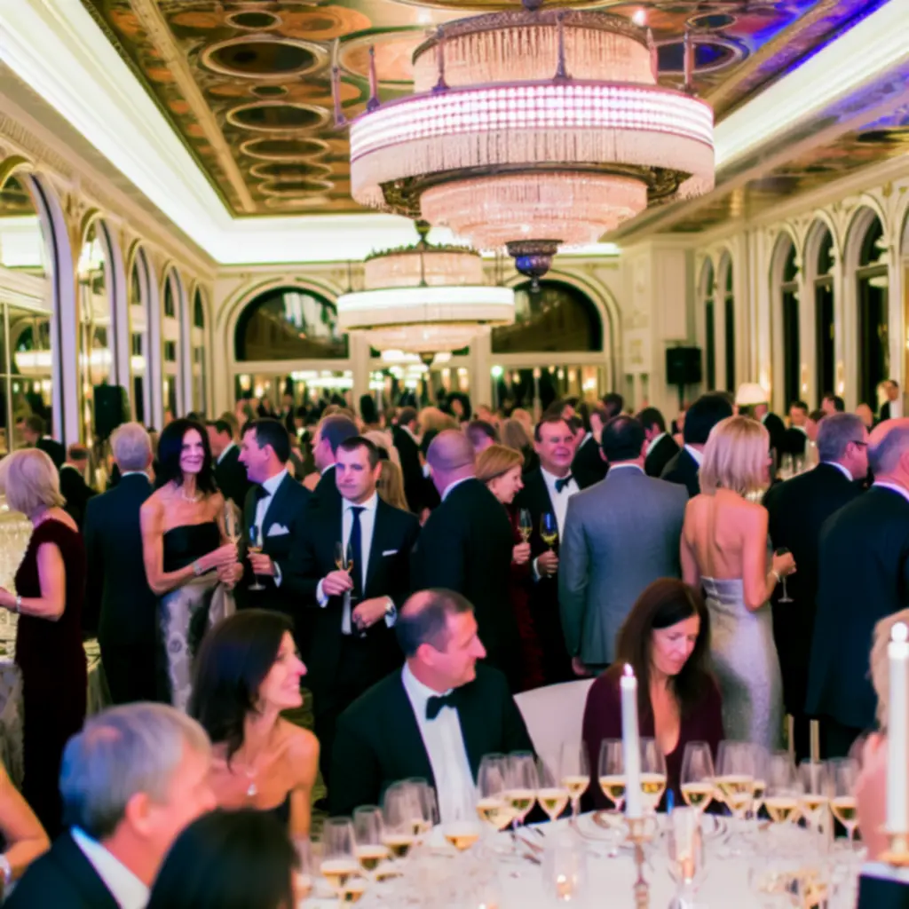 Elegancko ubrani goście podczas luksusowego wydarzenia w Grand Win Resort