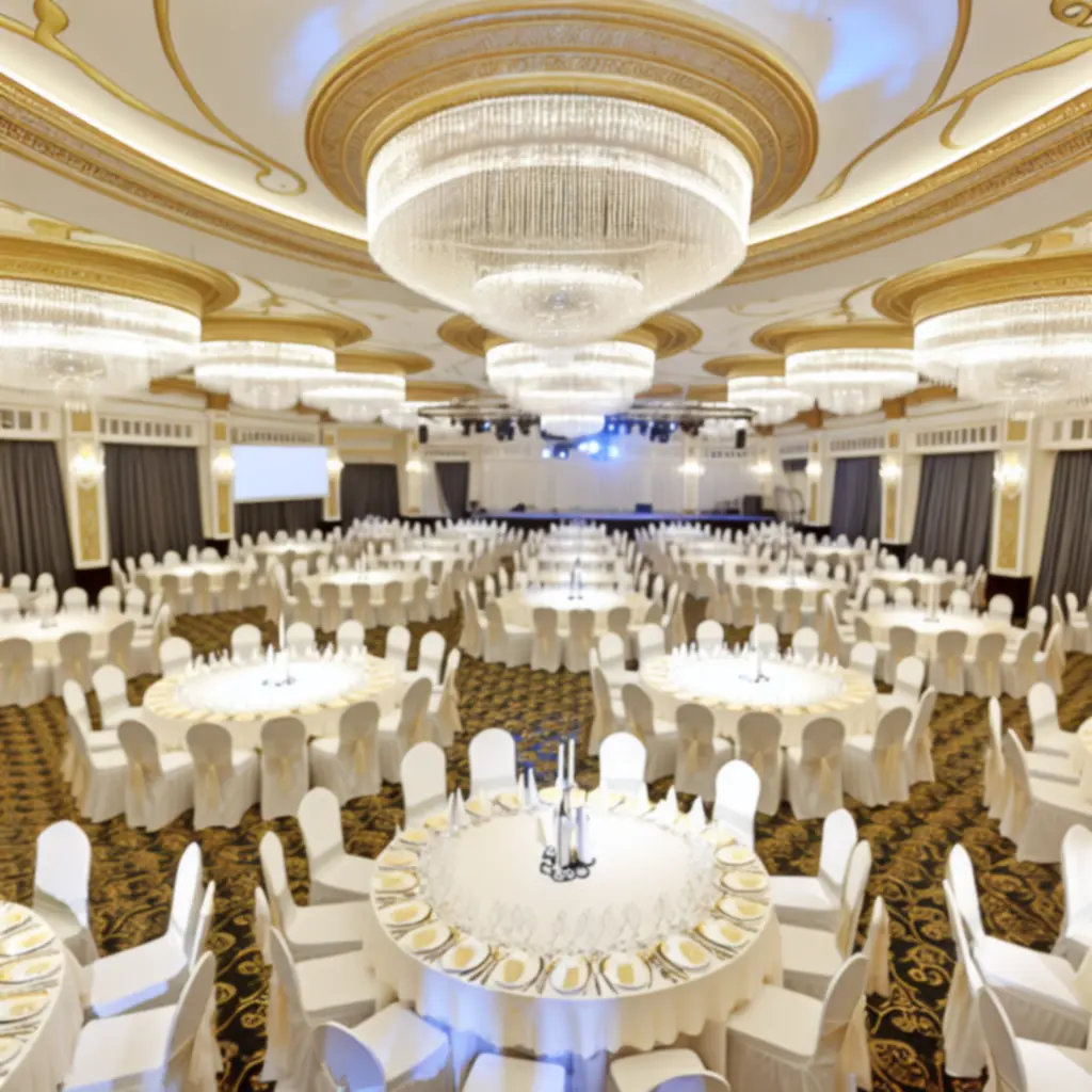 Luksusowa sala balowa w Grand Win Resort przygotowana na eleganckie wydarzenie