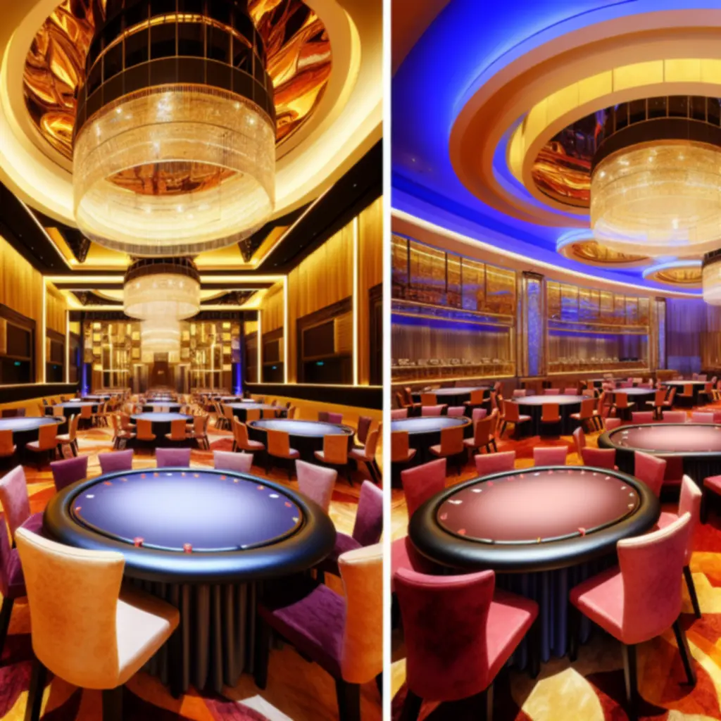 Luksusowa sala eventowa Grand Win Resort w złoto–burgundowej tonacji