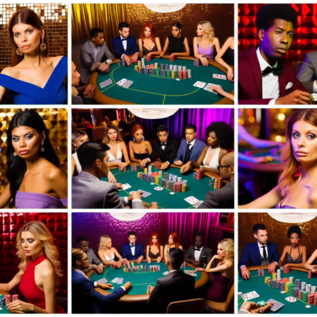 Stół pokerowy z kartami i żetonami w luksusowej scenerii